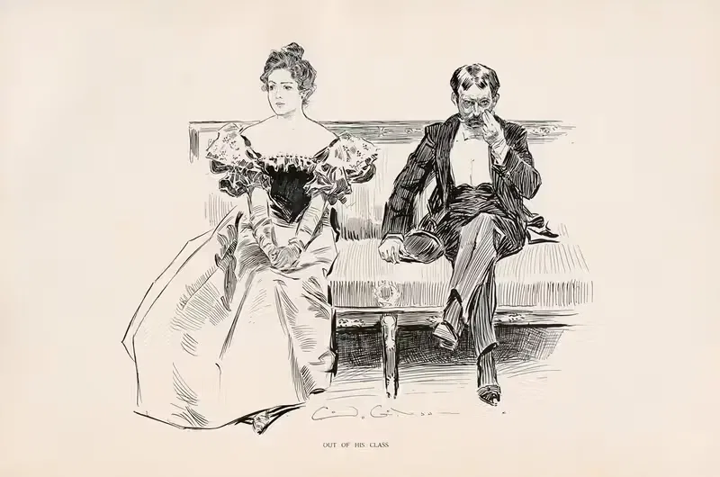 Вне его класса by Чарльз Дана Гибсон, 1896 — digital art print download
