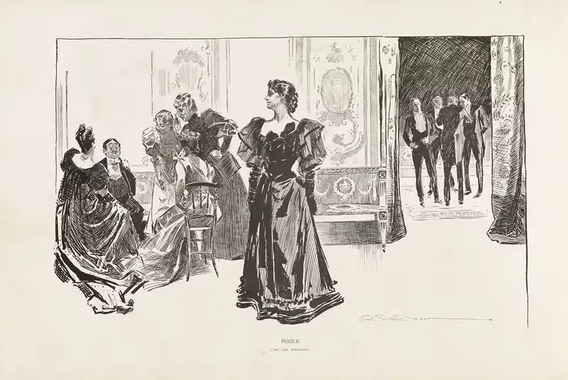 Пазл – Найдите дворянина by Чарльз Дана Гибсон, 1896 — digital art print download