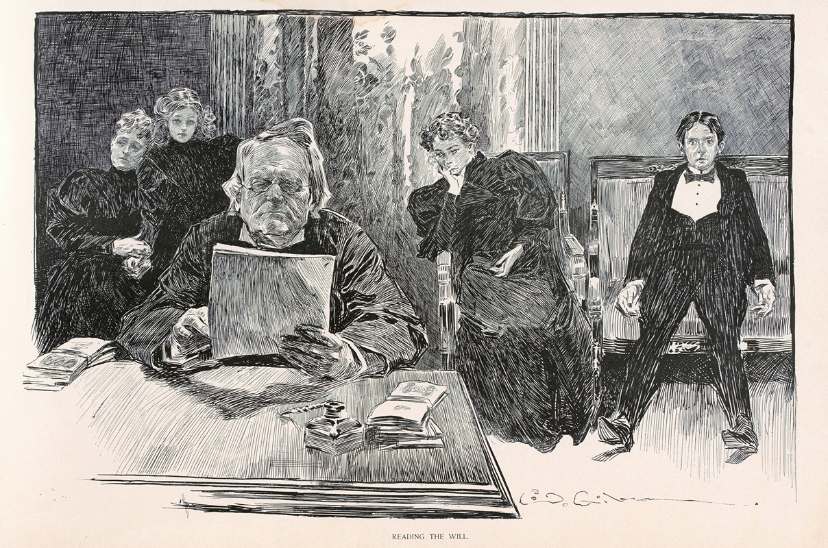 Чтение завещания by Чарльз Дана Гибсон, 1896 — digital art print download