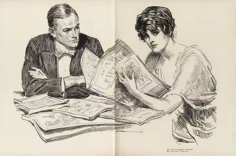 She; Are you going to volunteer — Charles Dana Gibson