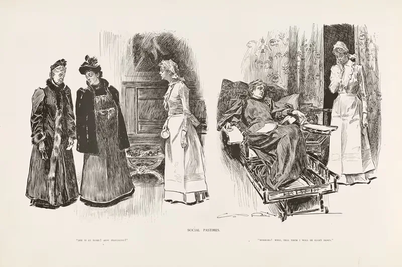 Социальные увлечения by Чарльз Дана Гибсон, 1896 — digital art print download