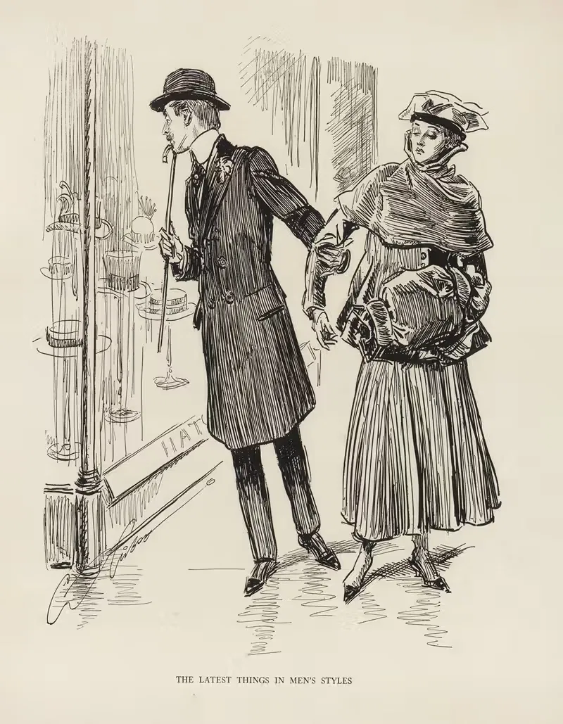 Последние тенденции в мужской моде by Чарльз Дана Гибсон, 1916 — digital art print download