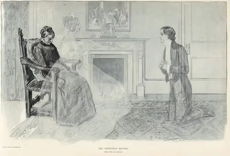 Ревери незамужней by Чарльз Дана Гибсон, 1900 — digital art print download