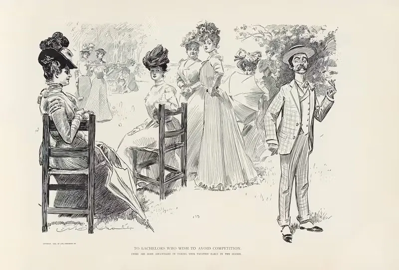 To bachelors who wish to avoid competition — Charles Dana Gibson