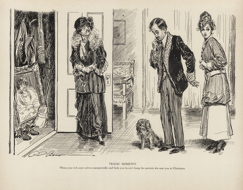 Tragic moments by Charles Dana Gibson, 1916 — digital art print download