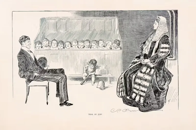Судебное разбирательство by Чарльз Дана Гибсон, 1896 — digital art print download