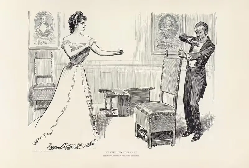 Предупреждение для дворян by Чарльз Дана Гибсон, 1900 — digital art print download