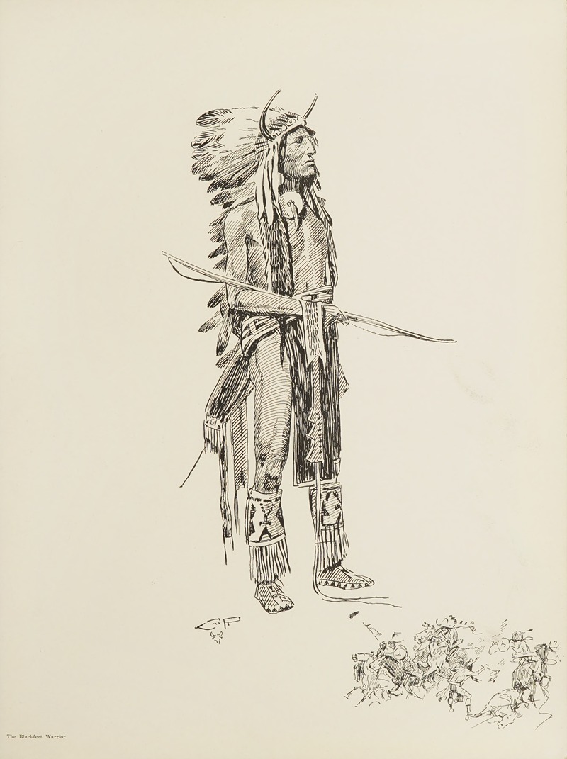The Blackfeet Warrior by Шарль Марион Рассел, 1900 — digital art print download