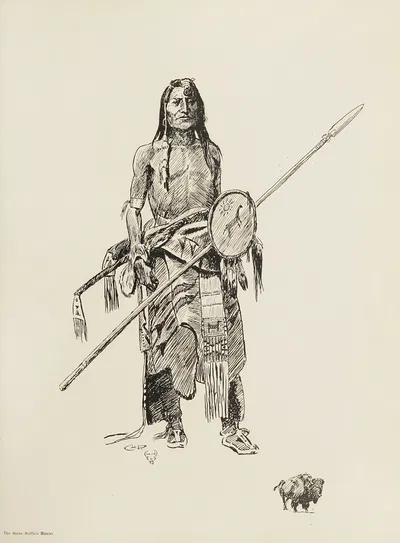 The Sioux Buffalo Hunter by Шарль Марион Рассел, 1900 — digital art print download