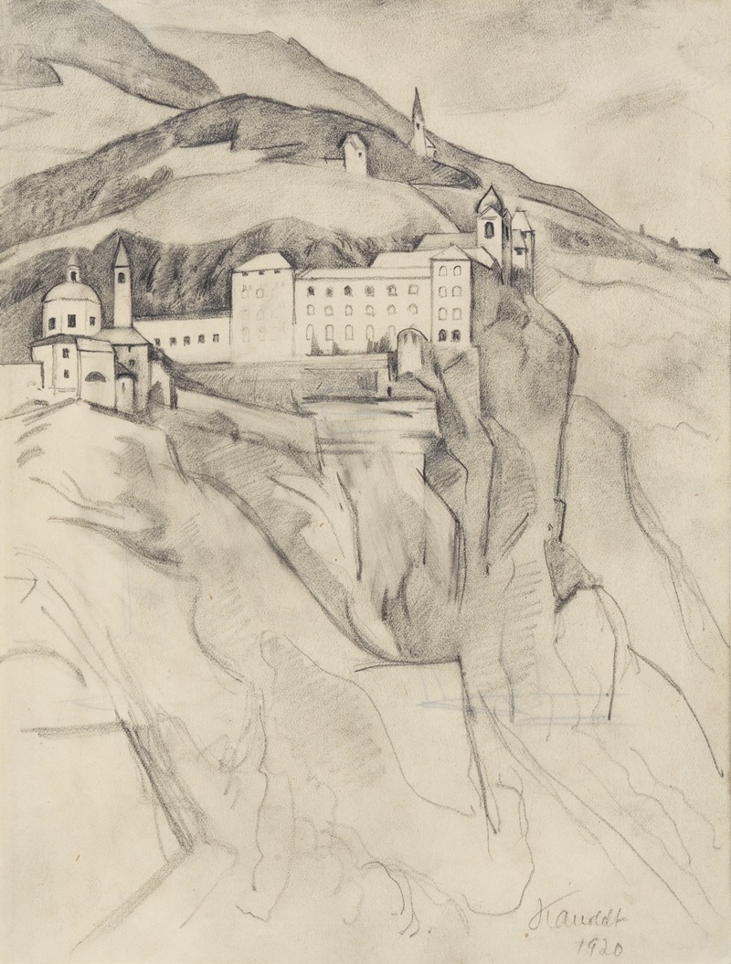 Blick auf Sabiona by Alexander Kanoldt, 1920 — digital art print download