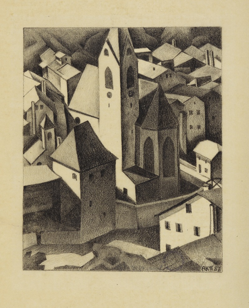 Die Kirche von Klausen in Tirol — Alexander Kanoldt