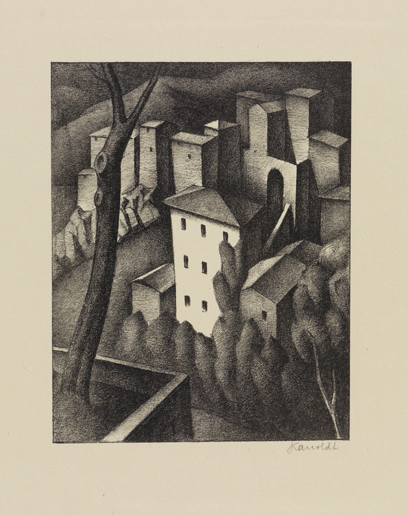 Olevano (Olevano V) by Александр Канольдт, 1925 — digital art print download