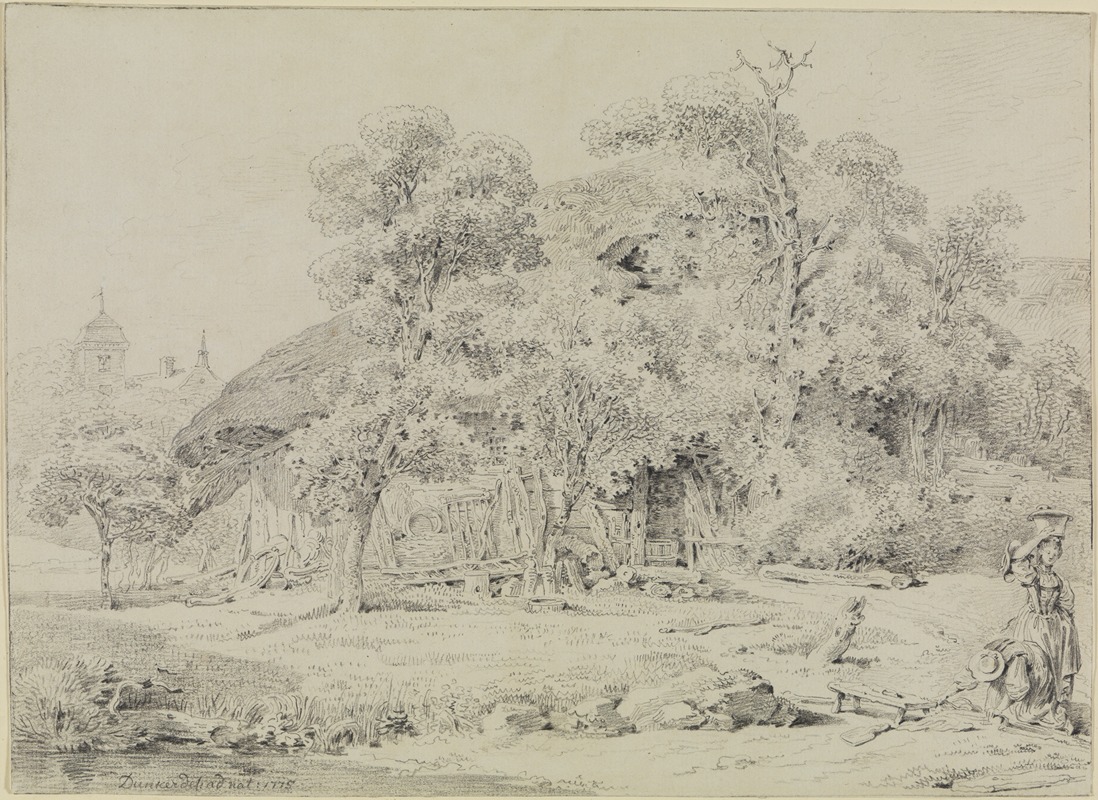 Bauernhof mit Staffage by Бальтазар Антон Дункер, 1775 — digital art print download