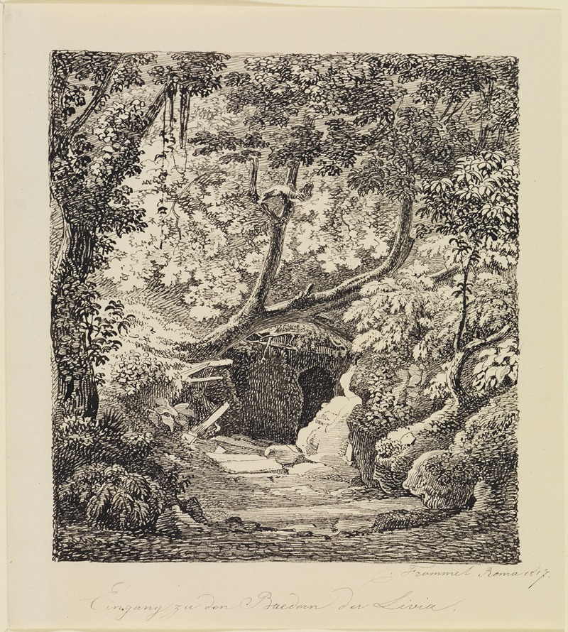 Eingang zu den Bädern der Livia by Карл Людвиг Фроммель, 1817 — digital art print download