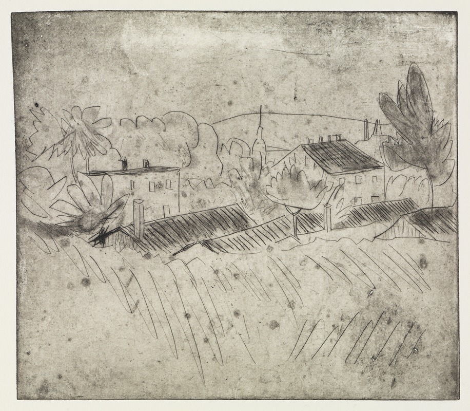 Ährenfeld und Gärtnerei, Golberode by Эрнст Людвиг Кирхнер, 1910 — digital art print download