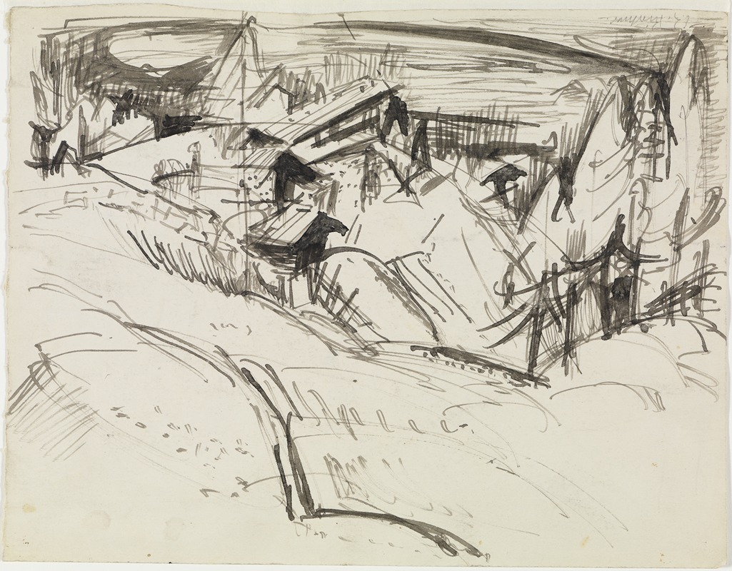 Alp mit Hütten und Tannen — Ernst Ludwig Kirchner