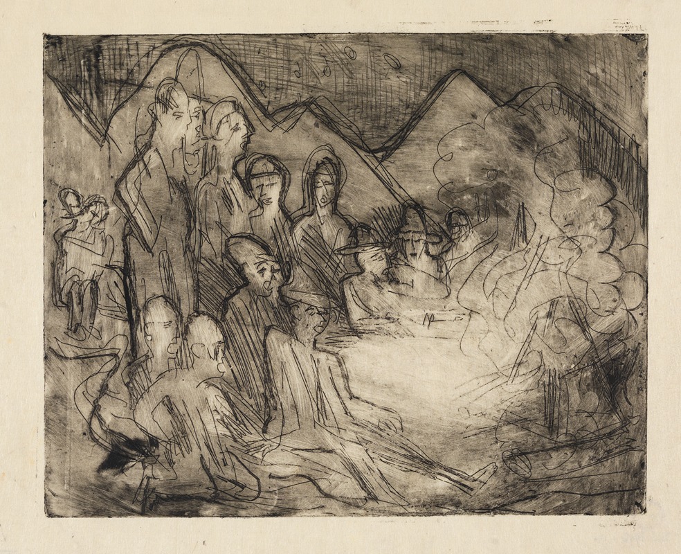 Августовский огонь by Эрнст Людвиг Кирхнер, 1923 — digital art print download