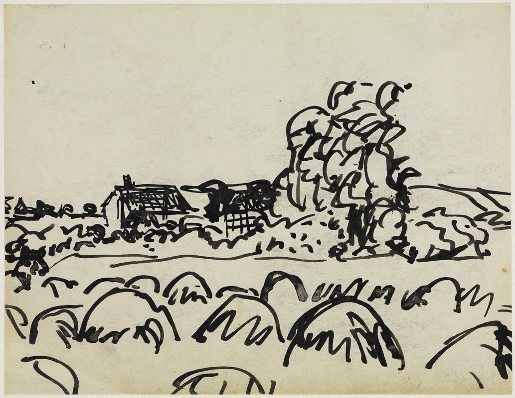 Bauerngehöft auf Fehmarn by Эрнст Людвиг Кирхнер, 1908 — digital art print download