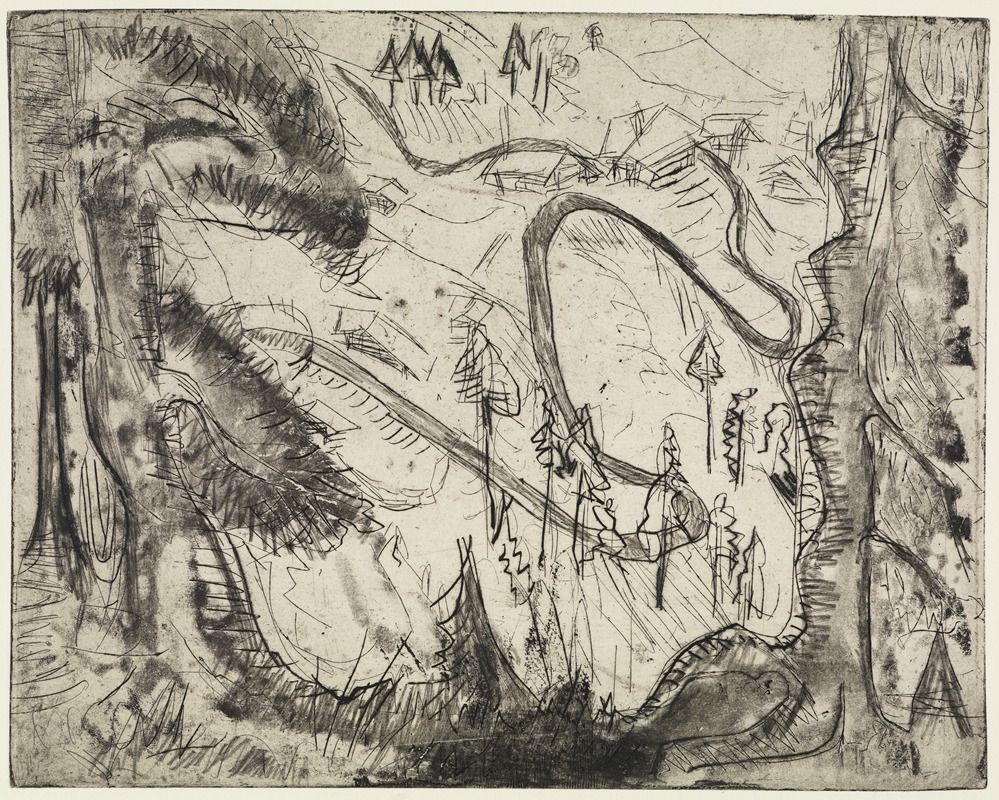 Bergweg, von oben gesehen — Ernst Ludwig Kirchner