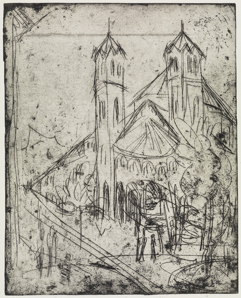 Kirche St. Gereon in Köln I by Эрнст Людвиг Кирхнер, 1914 — digital art print download