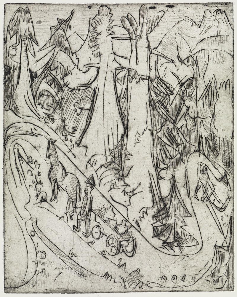 Milchwagen auf dem Bergweg — Ernst Ludwig Kirchner