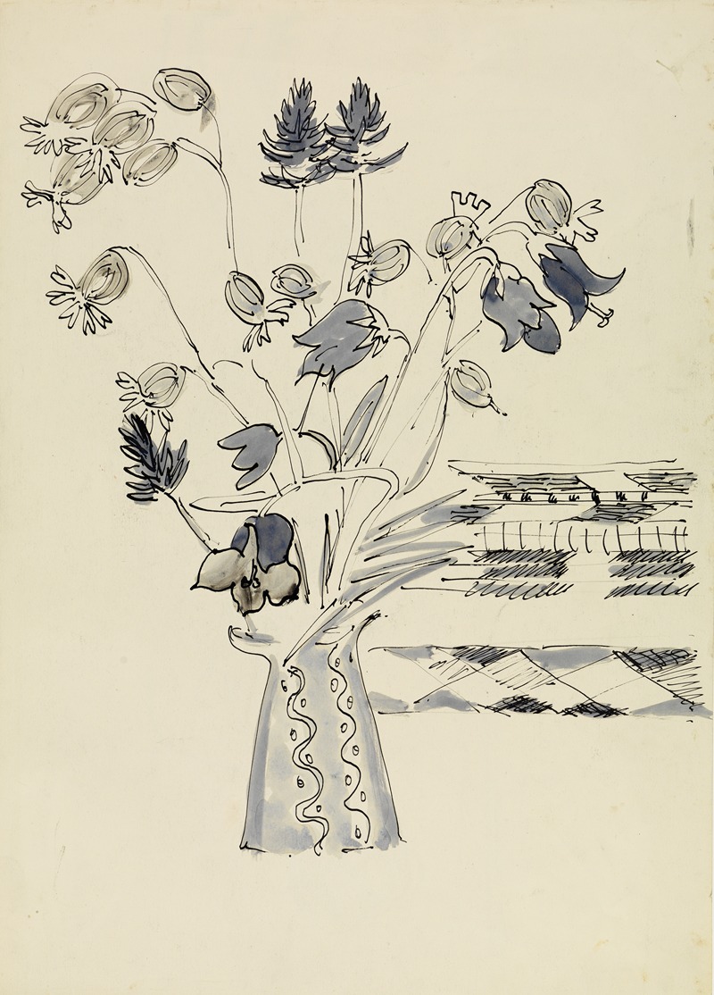 Vase mit Blumen by Эрнст Людвиг Кирхнер, 1934-1935 — digital art print download