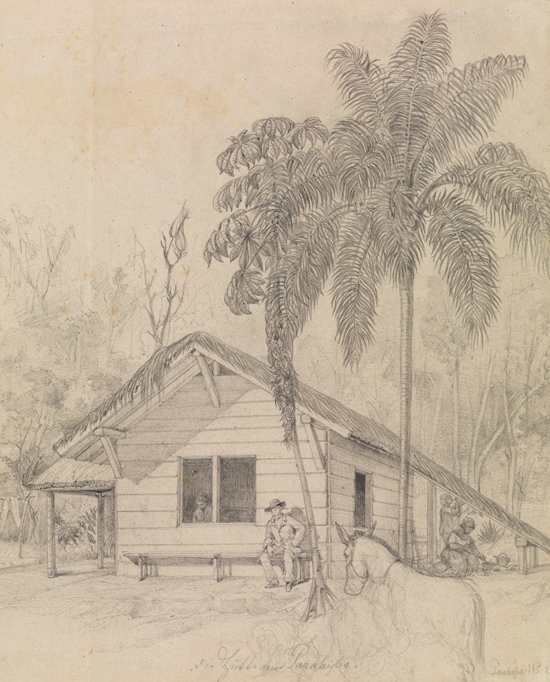 Hütte von Parahyba by Фердинанд Келлер, 1858 — digital art print download