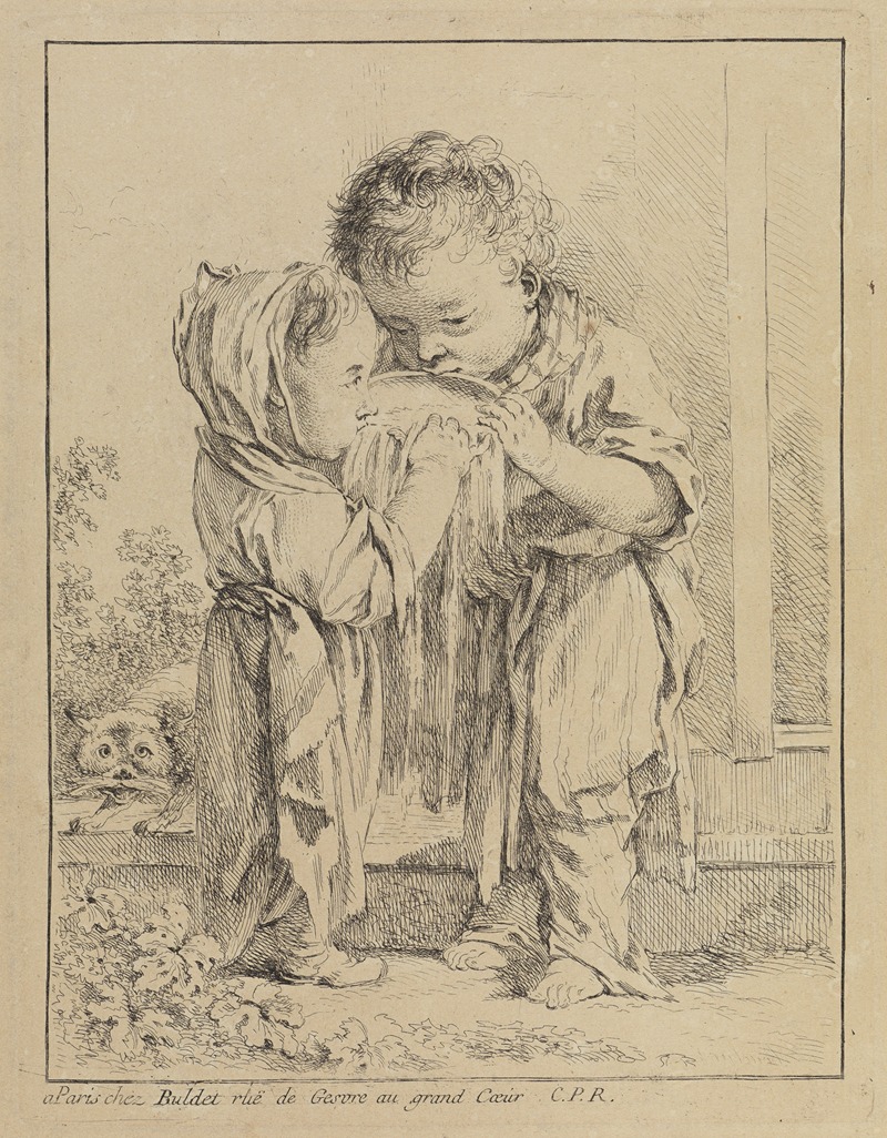 Les petits buveurs de lait by Франсуа Буше, 1735 — digital art print download