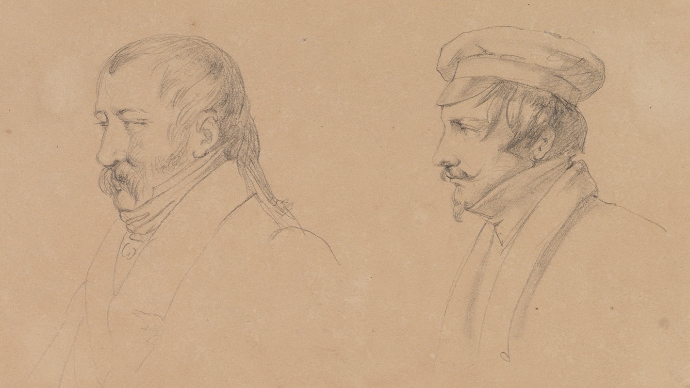 Doppelbildnis zweier Männer by Фридрих Мосбруггер, 1827-1828 — digital art print download
