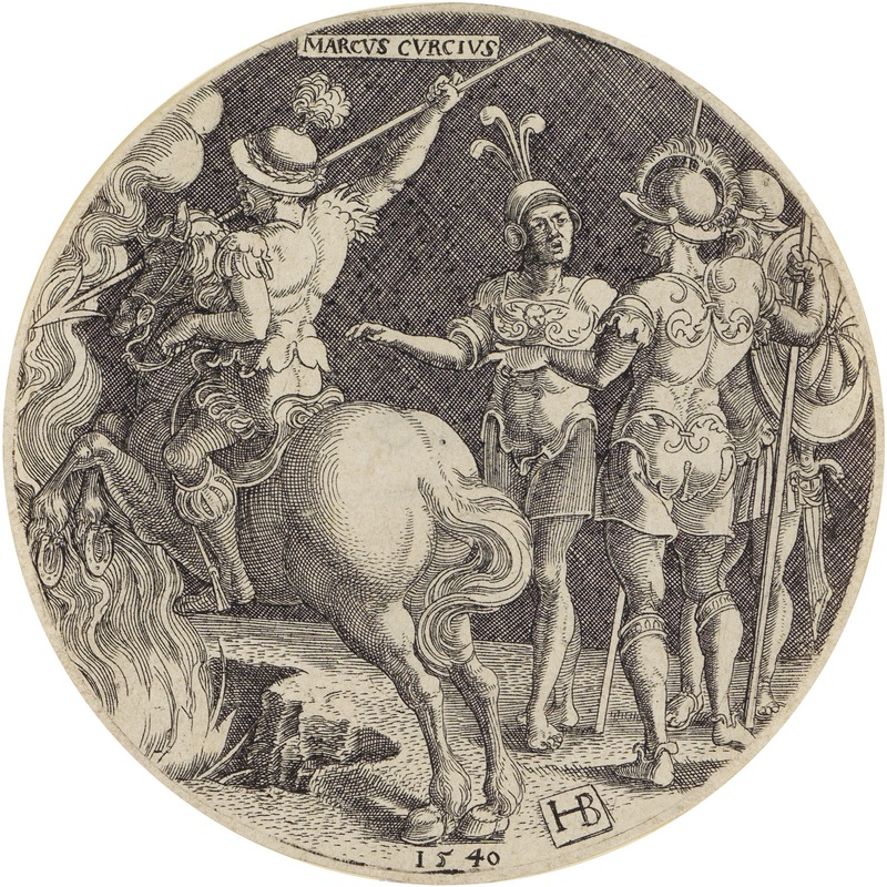 Marcus Curtius by Hans Brosamer, 1540 — digital art print download