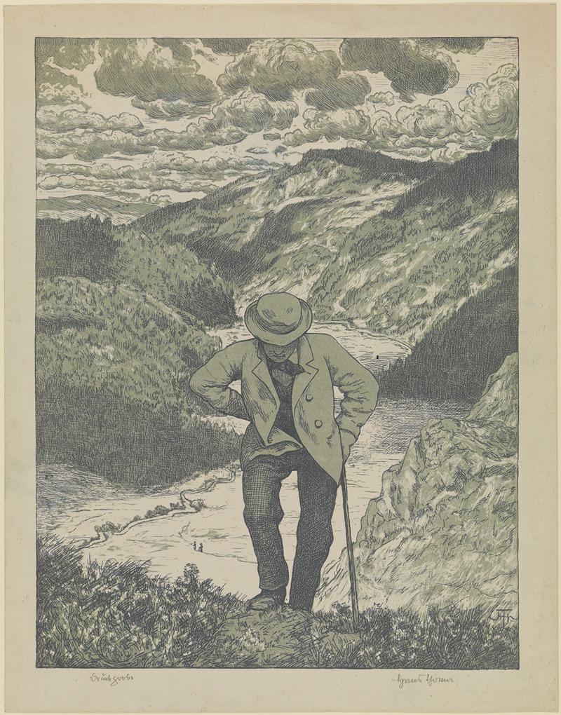 Der Wanderer (Meisterblatt) by Ханс Тома, 1906 — digital art print download