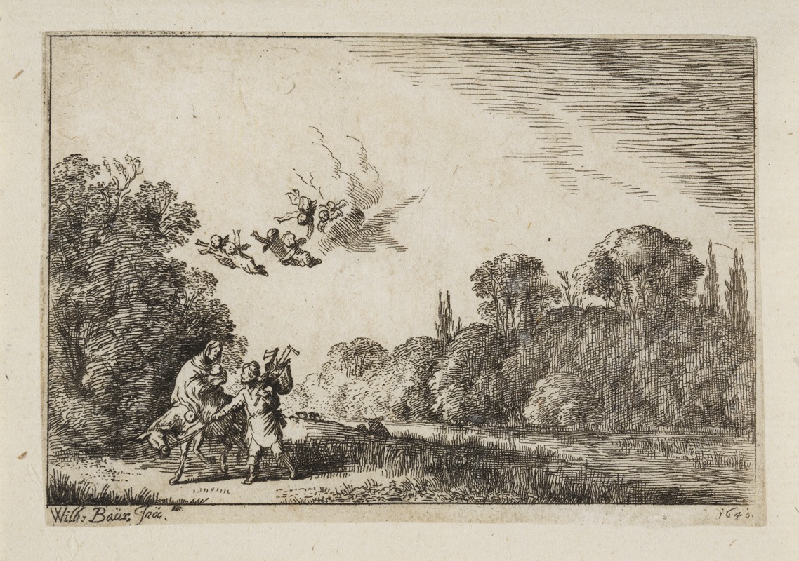 Flucht nach Ägypten by Иоганн Вильгельм Баур, 1640 — digital art print download