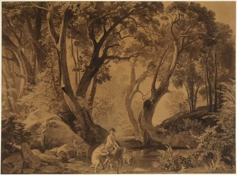 Внутренность тропического леса (В раю II) by Иоганн Вильгельм Ширмер, 1855 — digital art print download