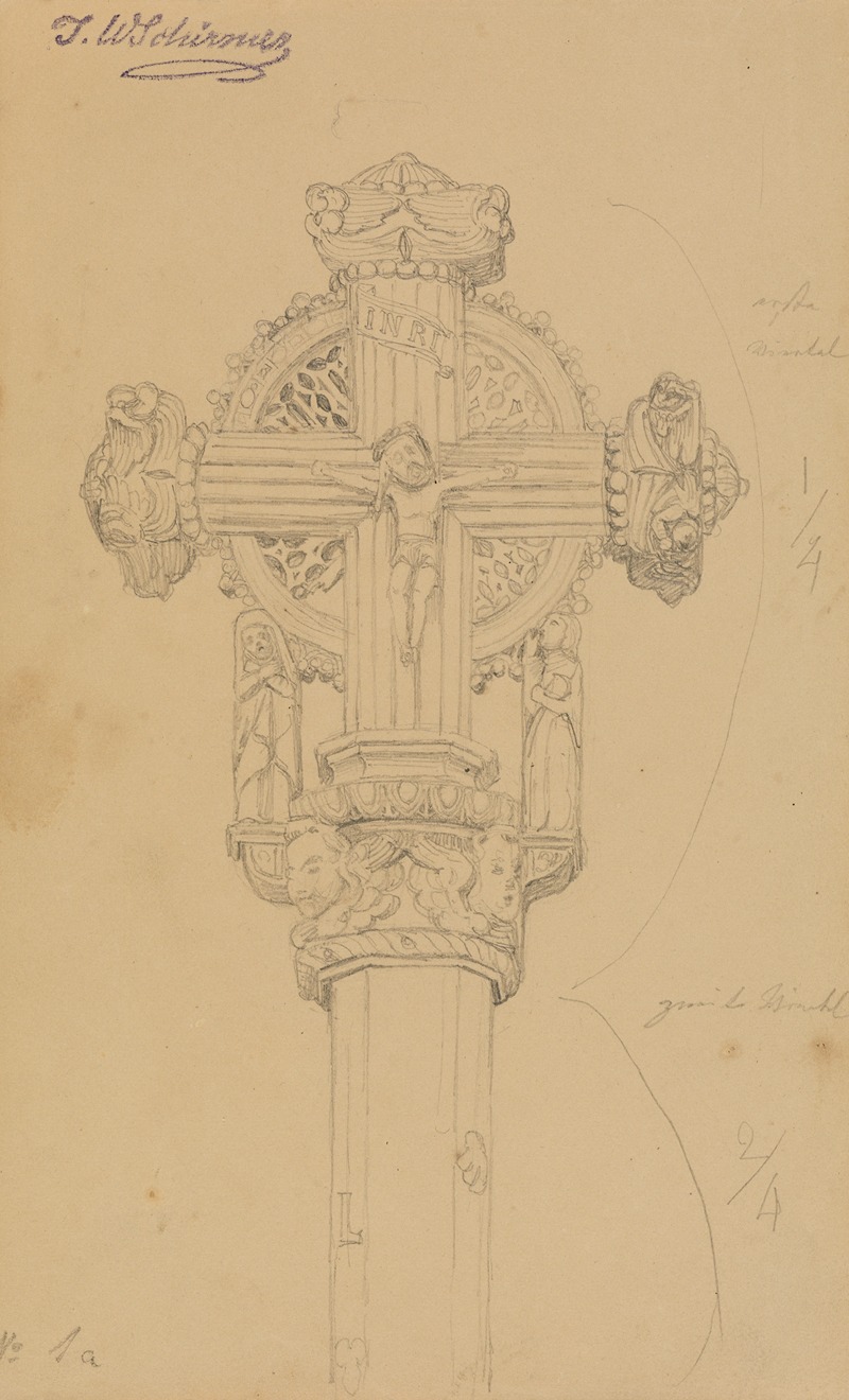 Normannisches Hochkreuz, fol. 1 a — Johann Wilhelm Schirmer