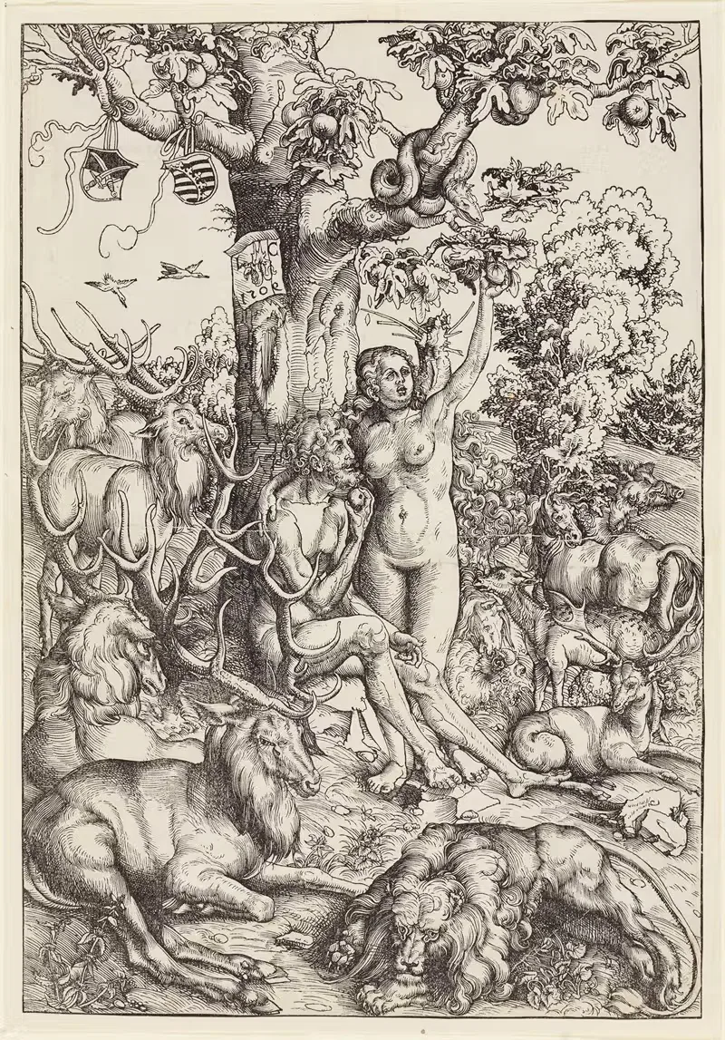 Падение человека by Лука Кранах Старший, 1509 — digital art print download