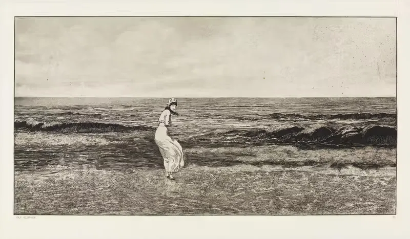 У моря (Intermezzi, Opus IV, Лист 2) by Макс Клингер, 1881 — digital art print download