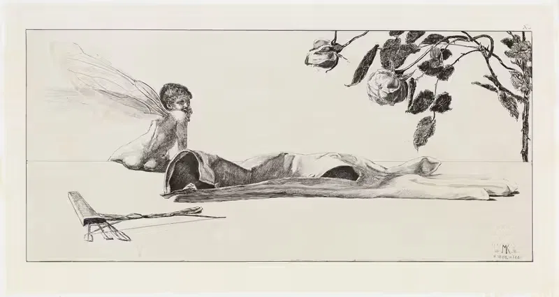 Амор (Перчатка, Опус VI, Лист 10) by Макс Клингер, 1893-1898 — digital art print download