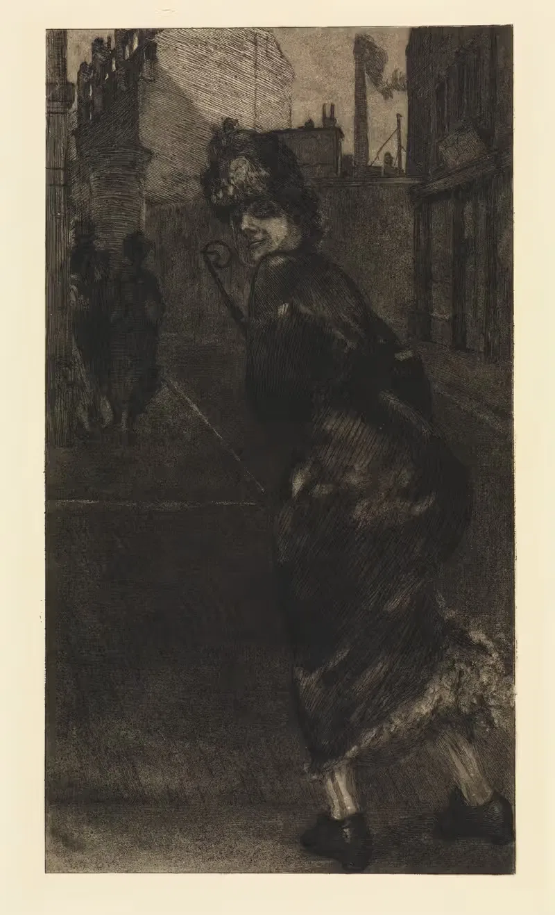 На улице (Одна жизнь, Опус VIII, Лист 9) — Макс Клингер