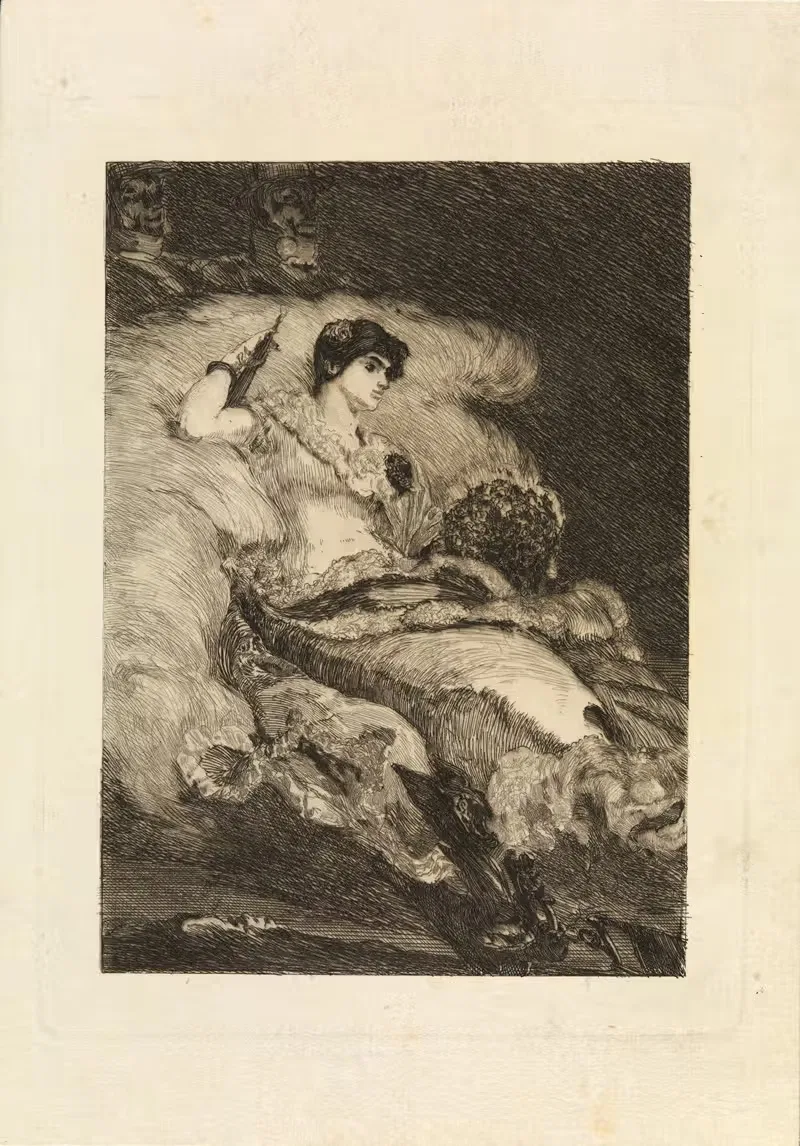 Die Balldame by Max Klinger, 1884 — digital art print download
