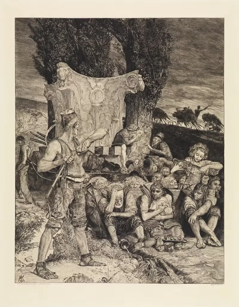 Elend (Vom Tode, Zweiter Theil, Opus XI, Blatt 7) — Max Klinger