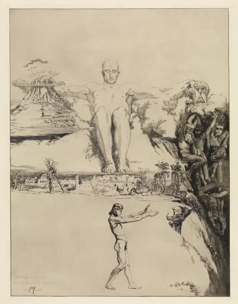 Integer vitae (Titelblatt) (Vom Tode, Zweiter Theil, Opus XI, Blatt 1) — Max Klinger