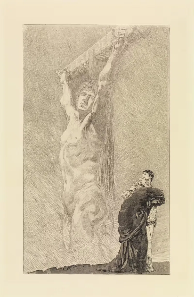 Лейде! (Одна жизнь, Опус VIII, Лист 14) by Макс Клингер, 1884-1891 — digital art print download