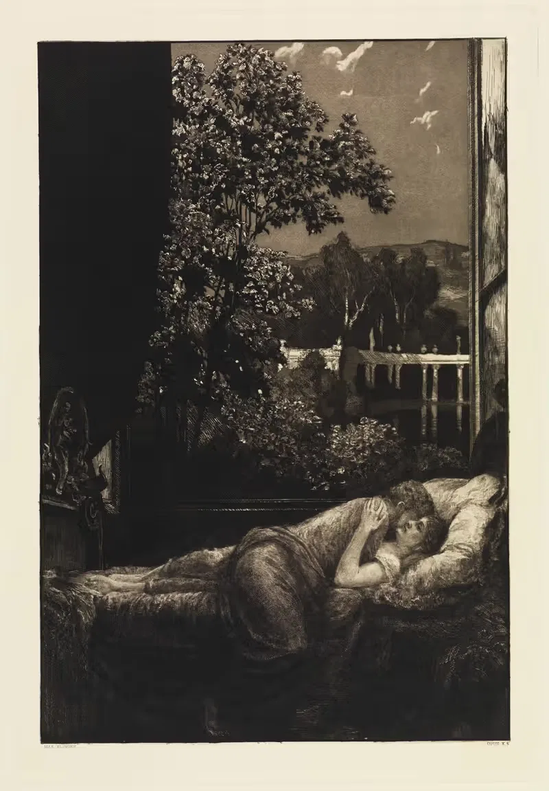 Nacht (Glück) (Eine Liebe, Opus X, Blatt 5) — Max Klinger