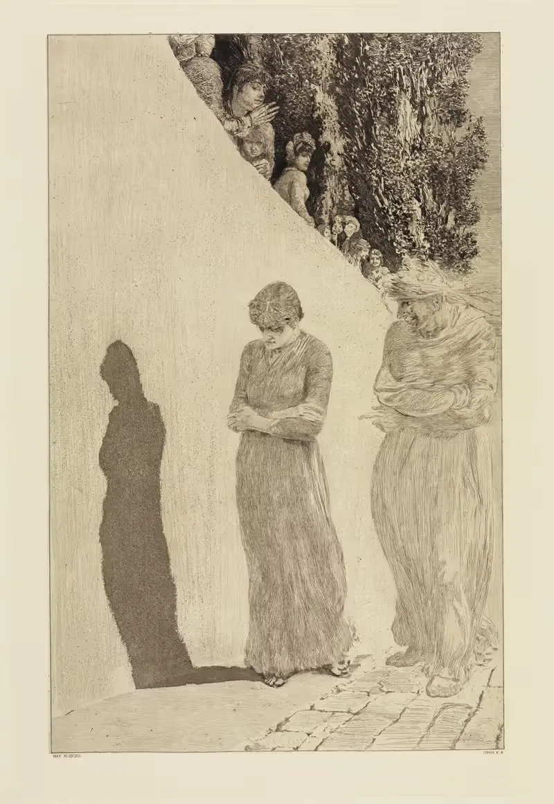 Позор (Любовь, Опус X, Лист 9) by Макс Клингер, 1887-1920 — digital art print download