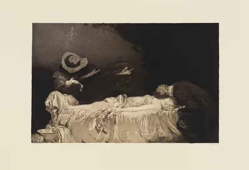 Смерть (Одна любовь, Опус X, Лист 10) by Макс Клингер, 1887-1920 — digital art print download