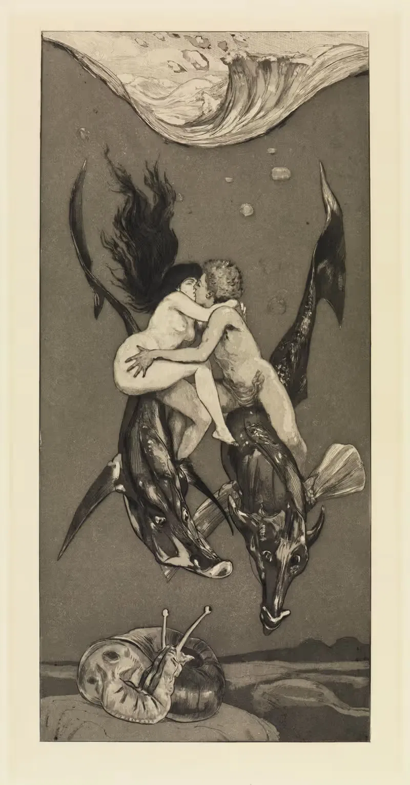 Verführung (Ein Leben, Opus VIII, Blatt 4) — Max Klinger