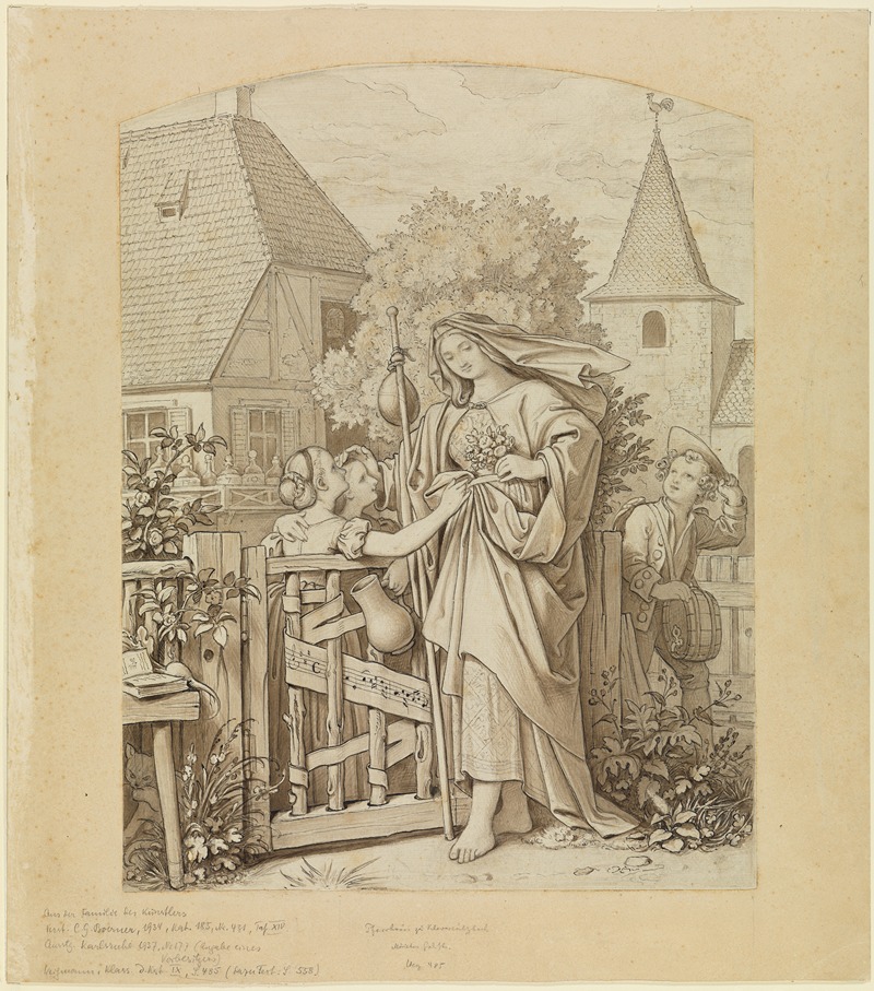 Das Pfarrhaus von Cleversulzbach by Мориц фон Швинд, 1866 — digital art print download
