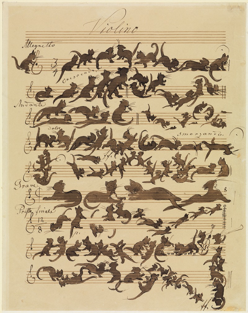 Die Katzensymphonie by Moritz von Schwind, 1868 — digital art print download