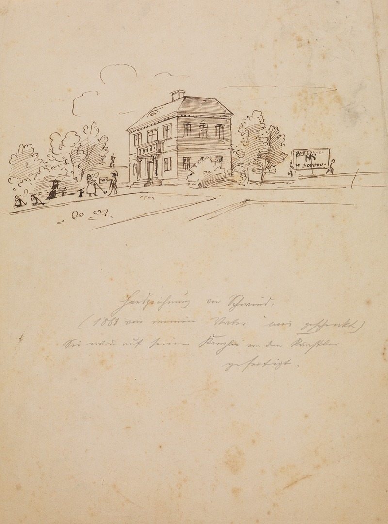 Gelegenheitsskizze einer Villa — Moritz von Schwind