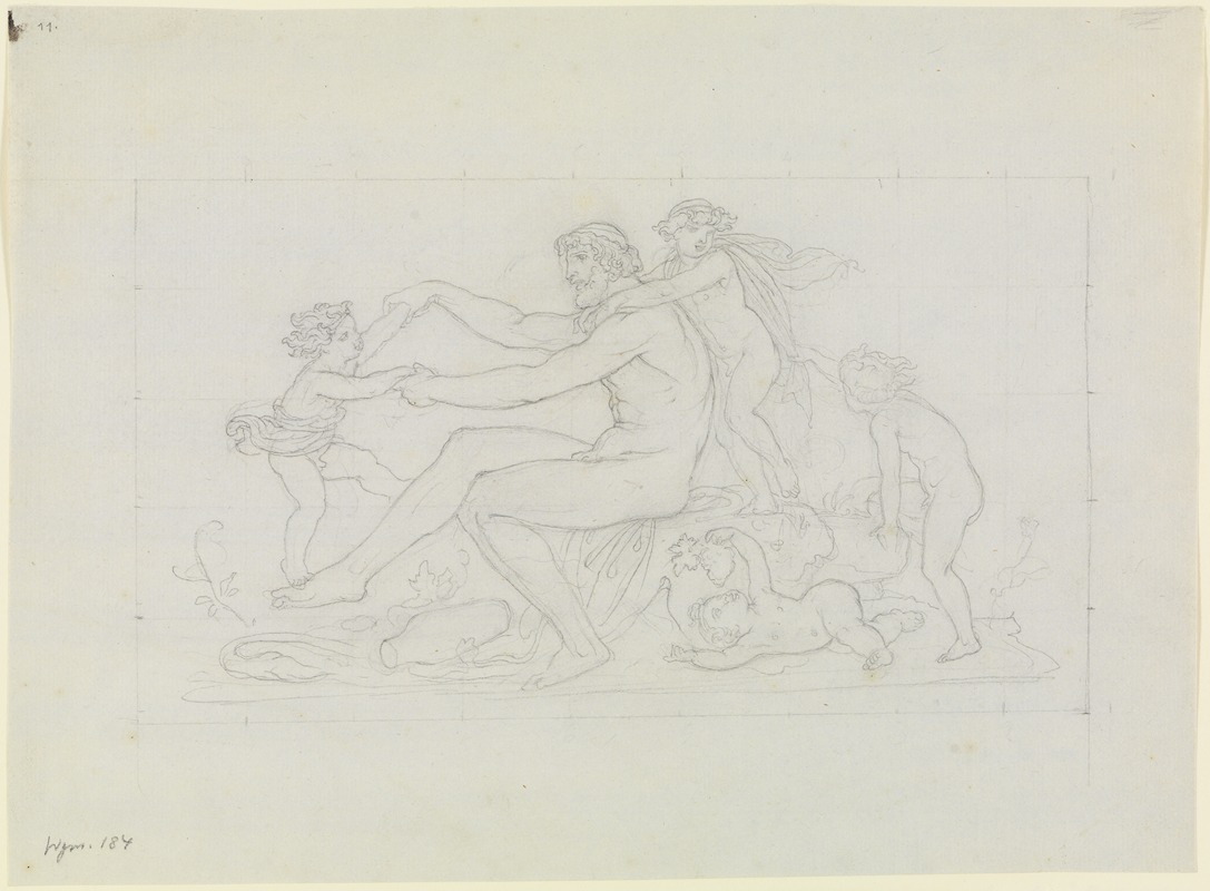 Herakles, mit seinen Kindern scherzend — Мориц фон Швинд